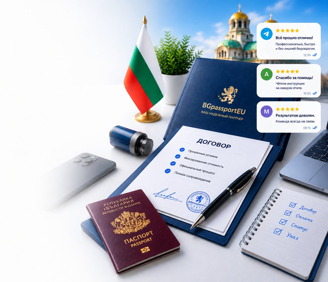 Договір, документи та відгуки клієнтів BGpassportEU